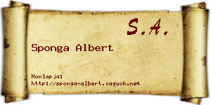 Sponga Albert névjegykártya