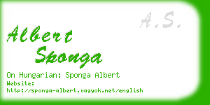 albert sponga business card